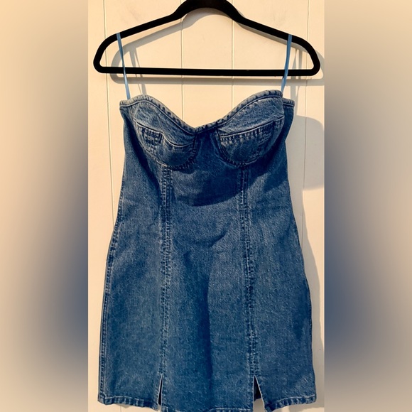 Lovers and Friends Alexis Bustier Mini Denim Dress - size M - Picture 12 of 16